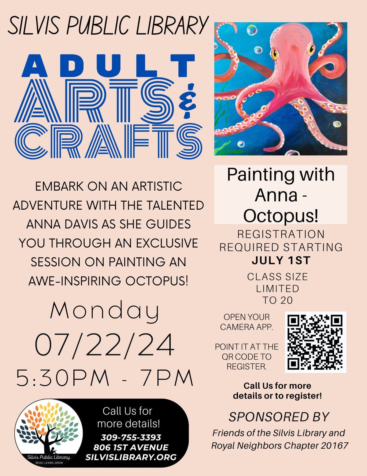 Adult Arts & Crafts: Painting with Anna - Octopus!