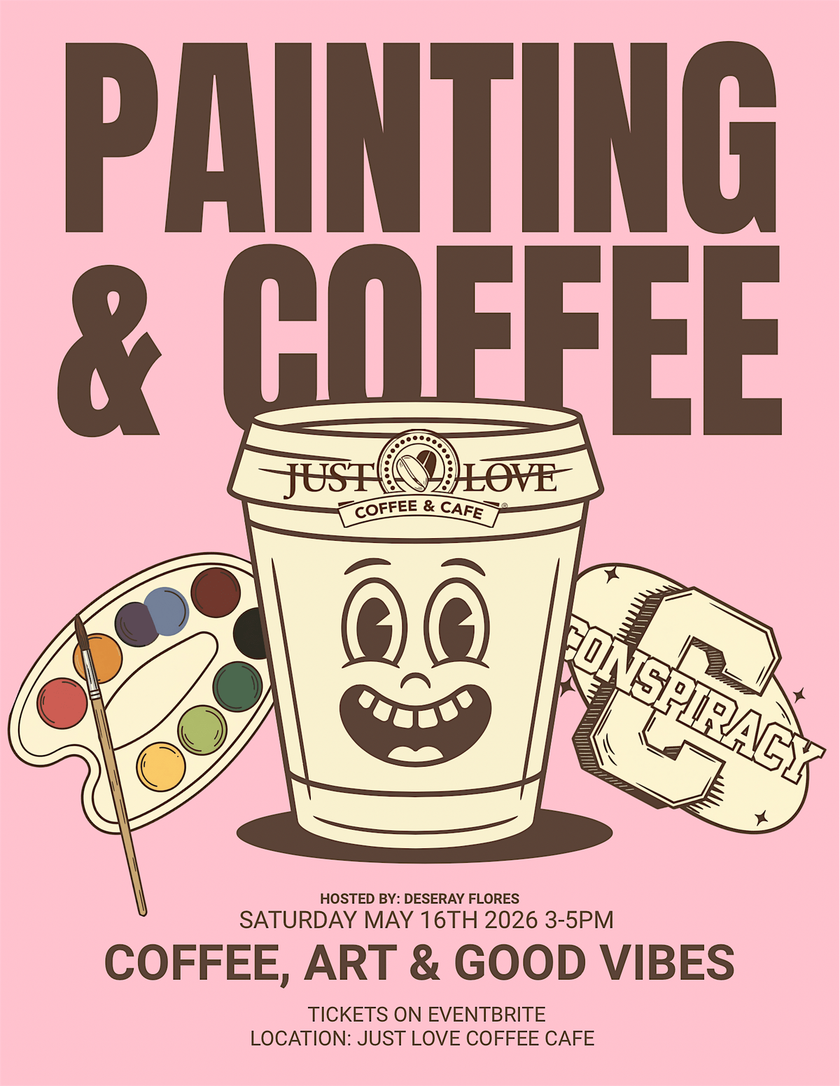 COFFEE & PAINTING AT JUST LOVE COFFEE CAFE
