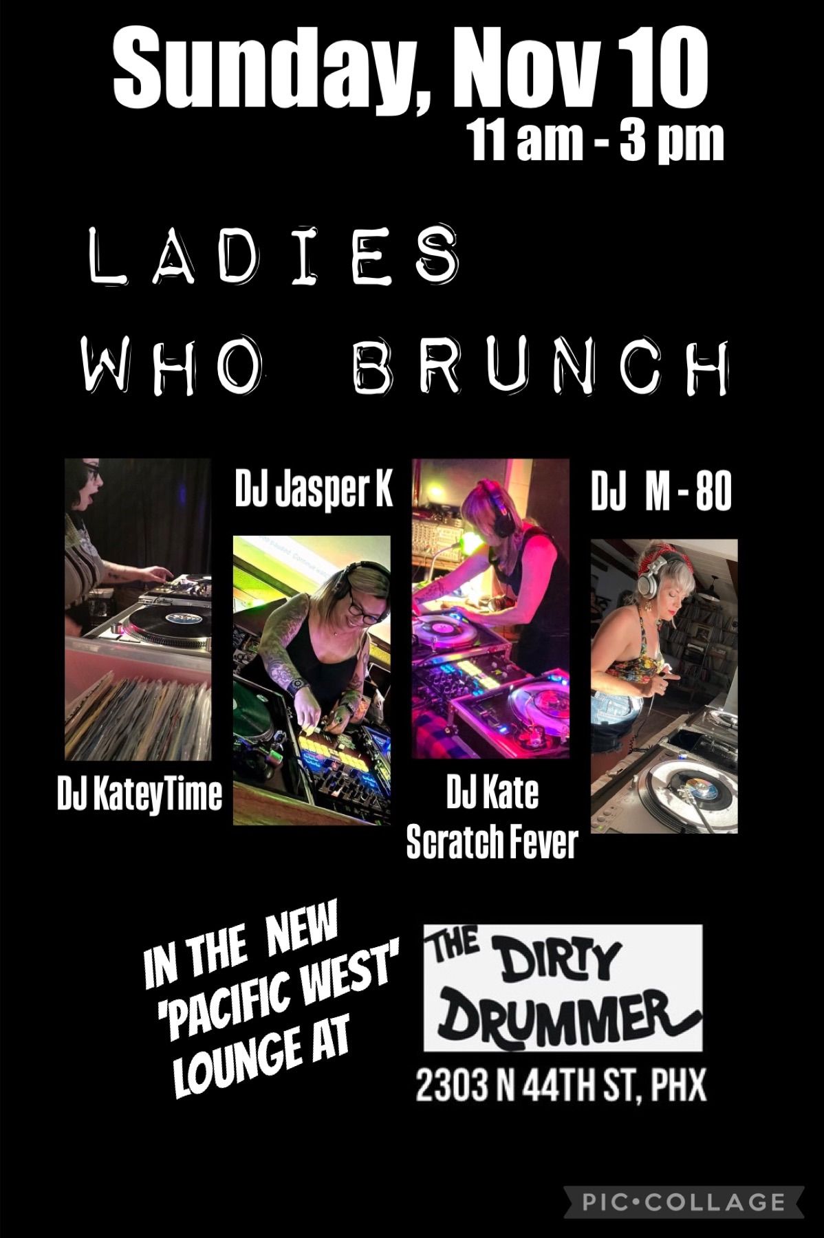 \ud83c\udfb5 Ladies Who Brunch @ The Dirty Drummer