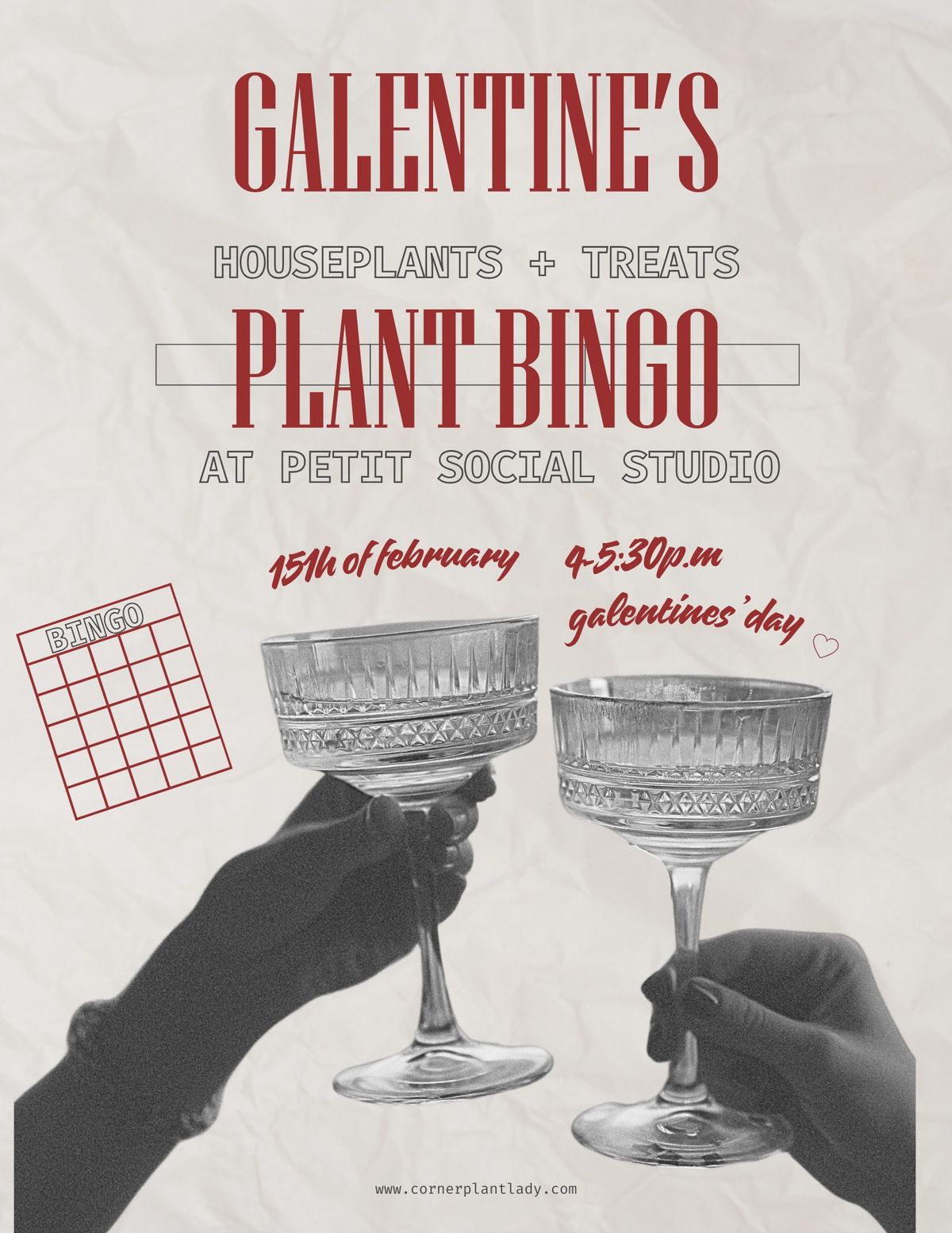 Galentine's Day Plant Bingo