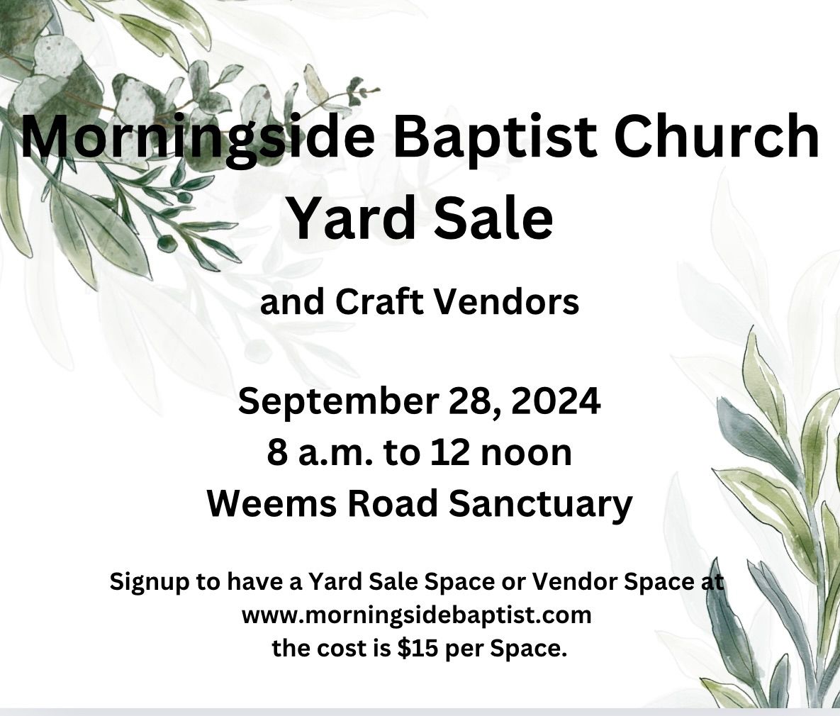 Church Wide Yard Sale