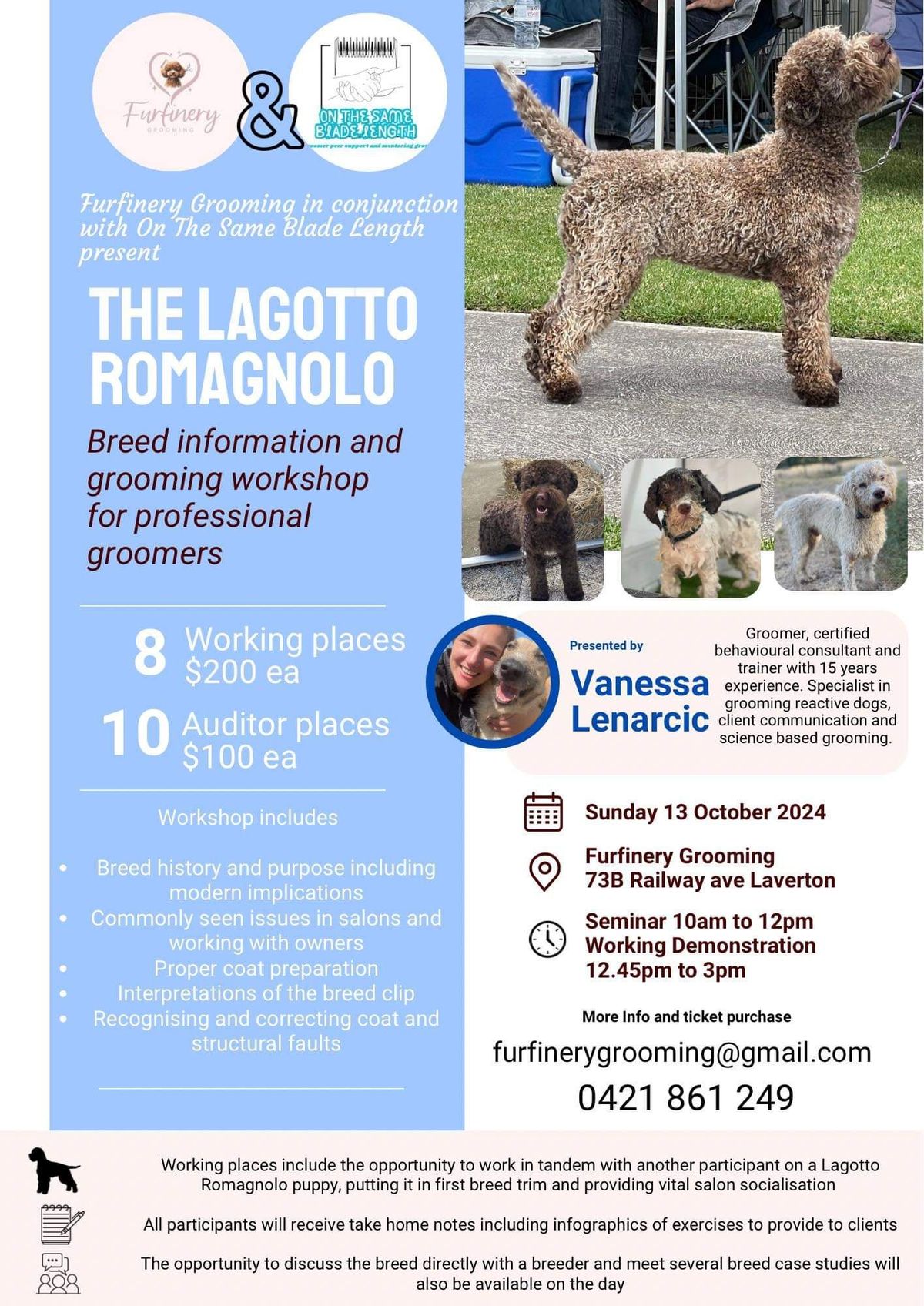 the Lagotto Romagnolo Seminar and Workshop