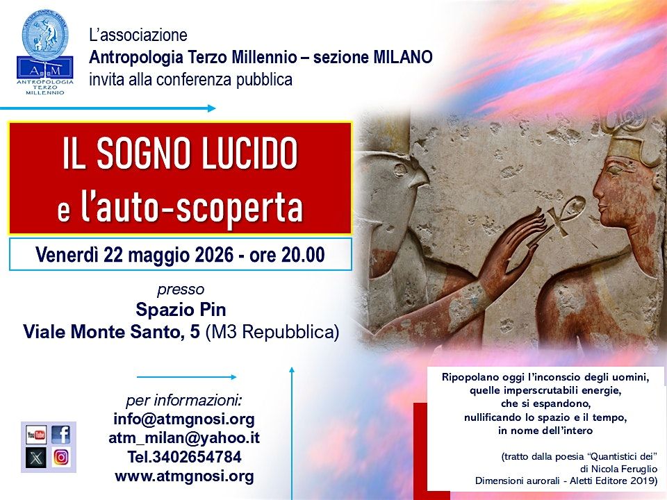 Conferenza:"IL SOGNO LUCIDO e l'auto-scoperta" presso Spazio Pin a Milano