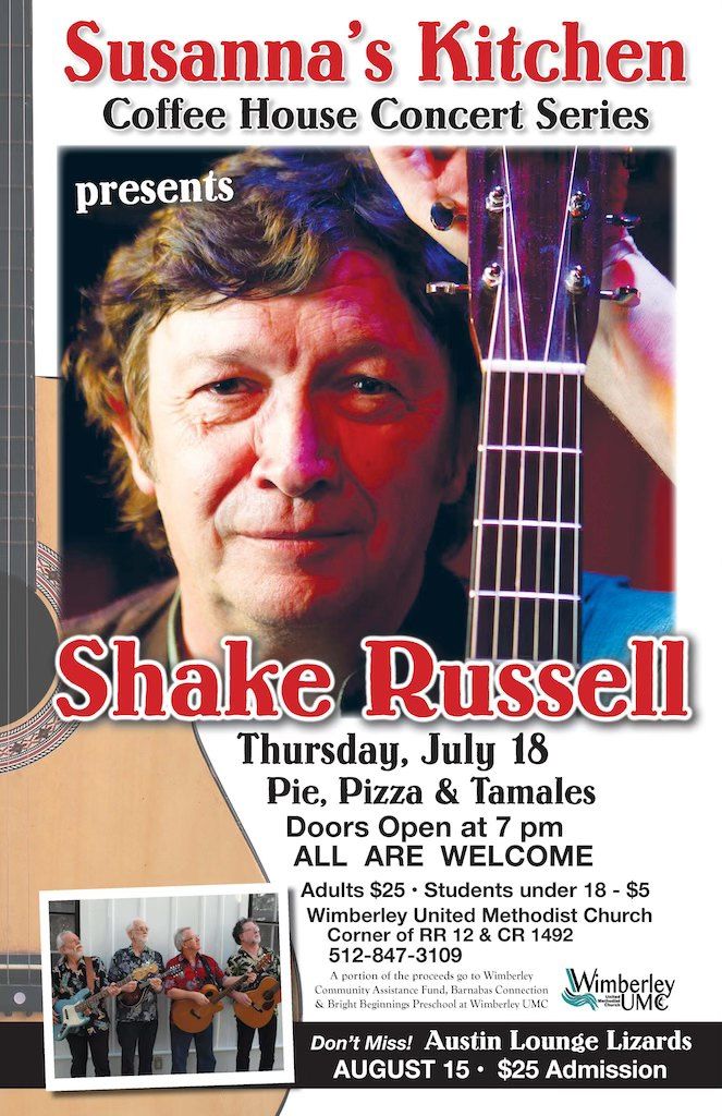 Shake Russell at Susanna's Kitchen Coffeehouse
