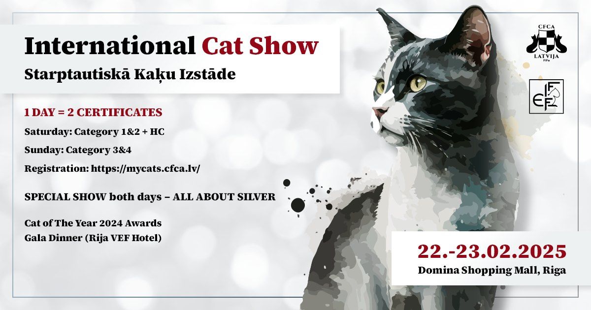 FIFe Starptautisk\u0101 ka\u0137u izst\u0101de | FIFe International Cat Show