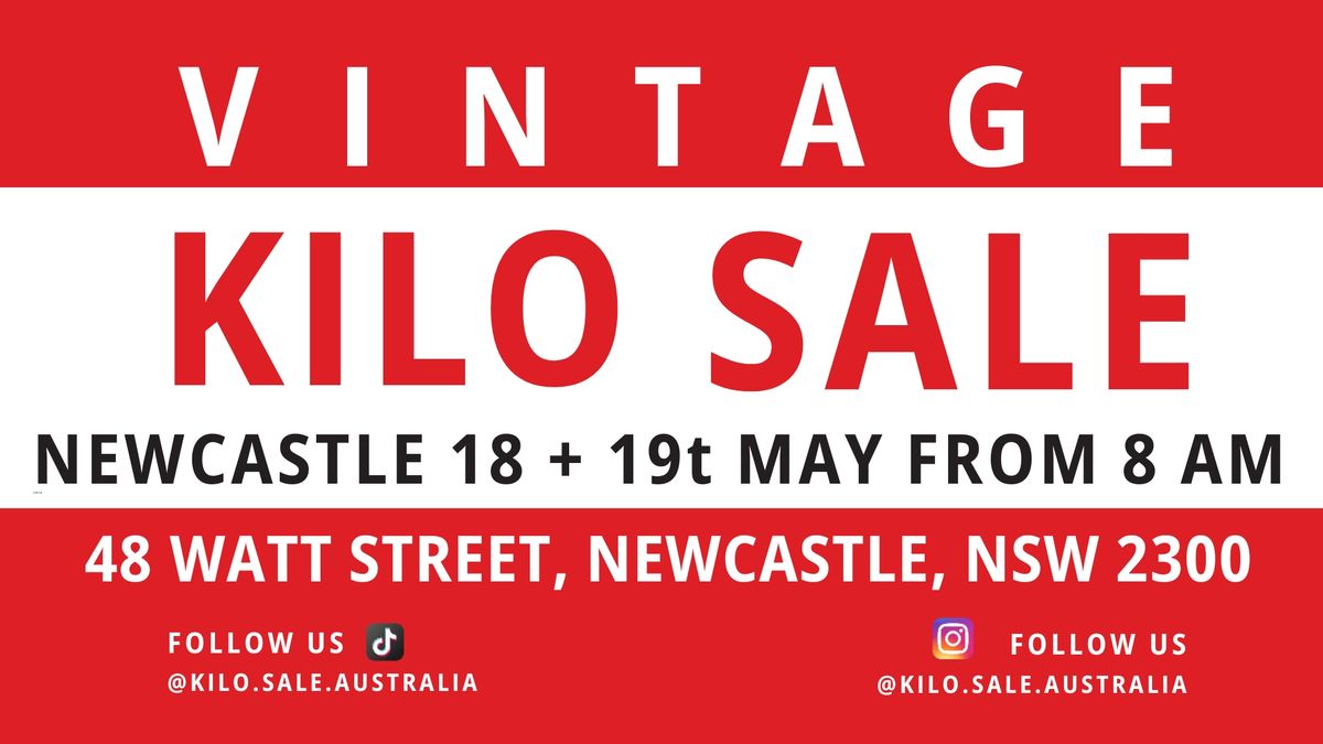 Vintage KILO SALE Newcastle 18 + 19 MAY 2024