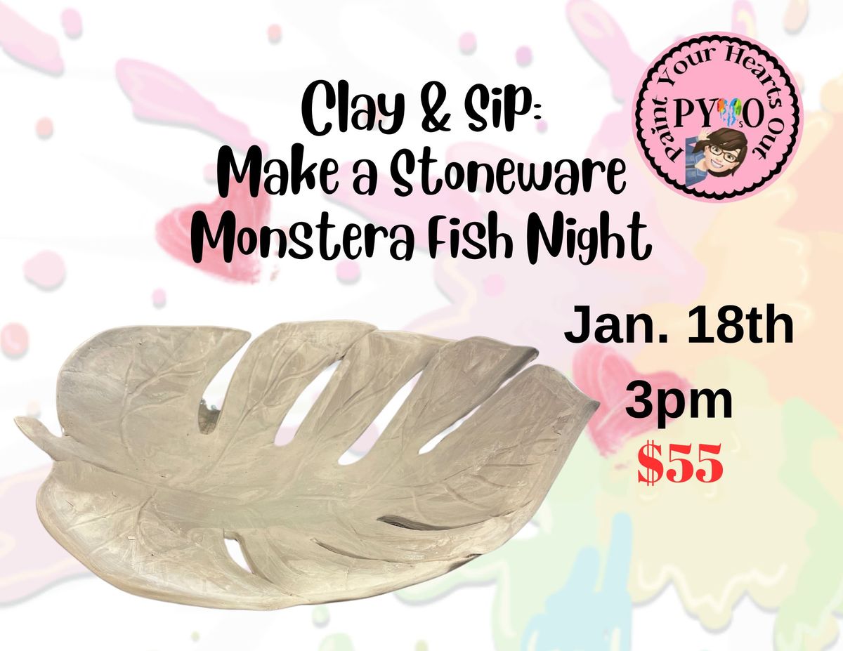 Make a Hand-Built Stoneware Monstera Dish Workshop