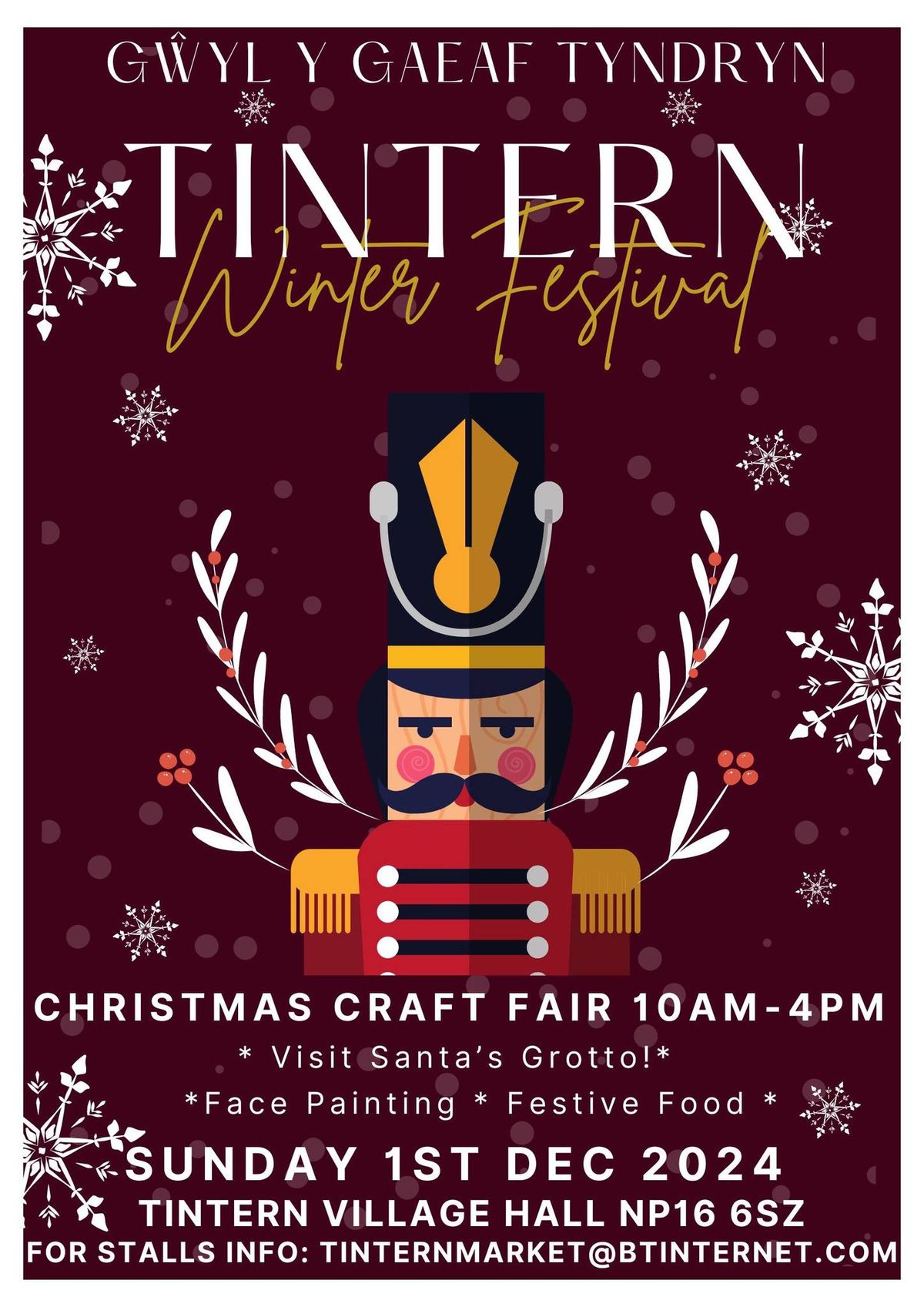 Tintern Winter Festival - G\u0175yl y Gaeaf Tyndryn : Christmas Craft Fair and Visit Santa\u2019s Grotto!