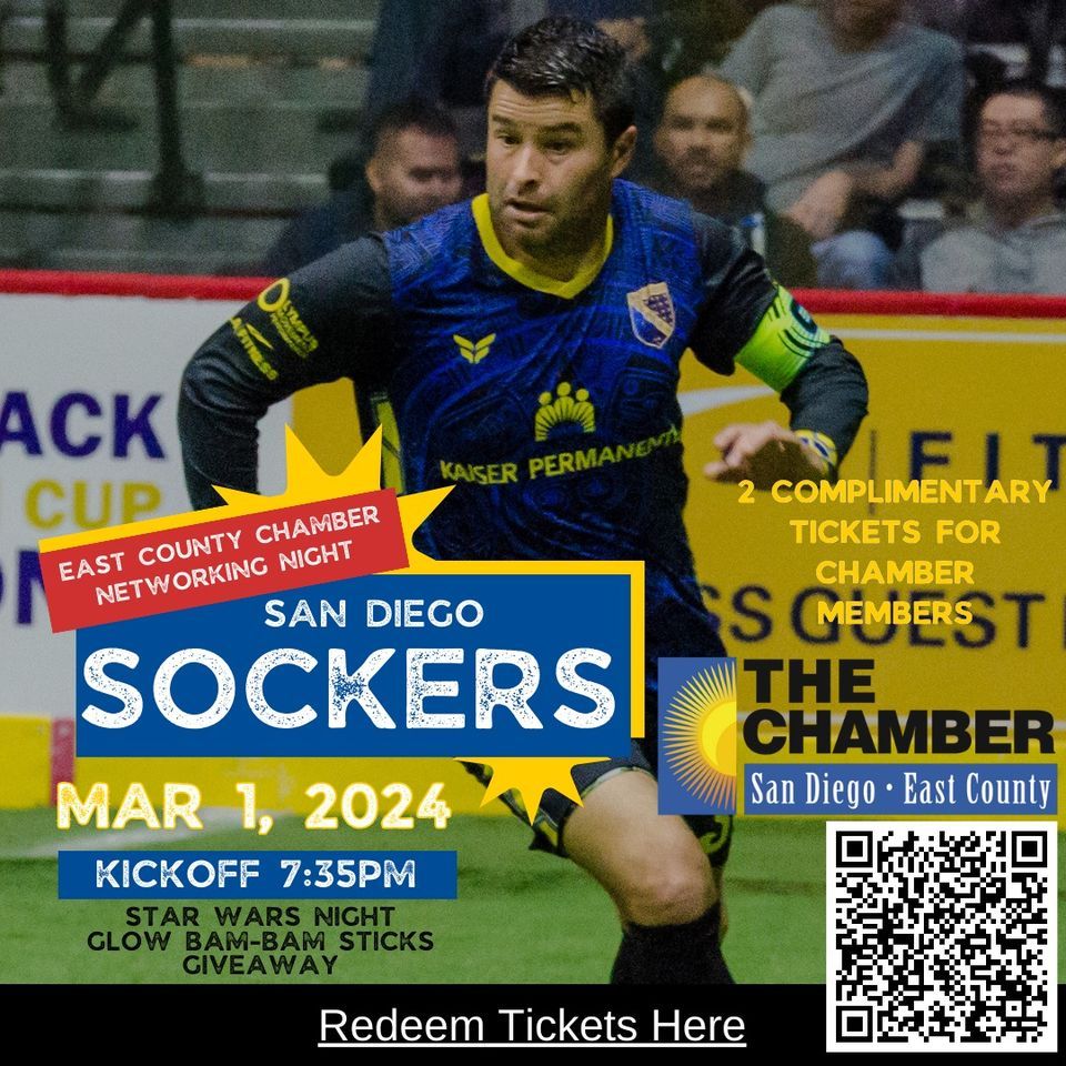 3\/1 Business After Hours & Game Night w\/ The San Diego Sockers