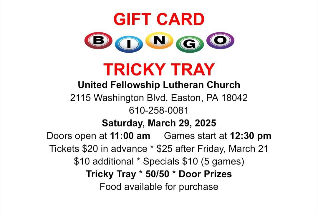 Gift Card Bingo