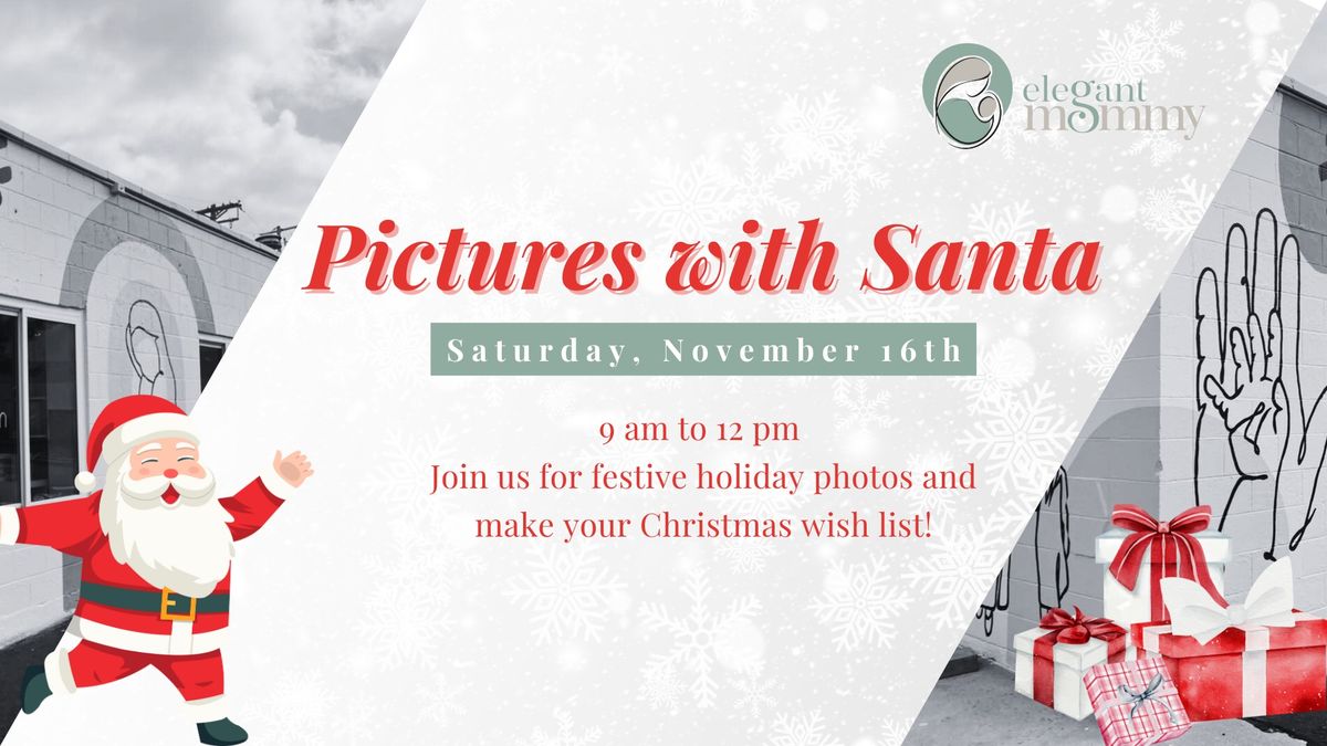 Pictures with Santa at Elegant Mommy 