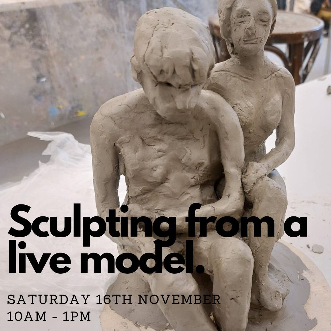 Sculpting with clay from a live model 