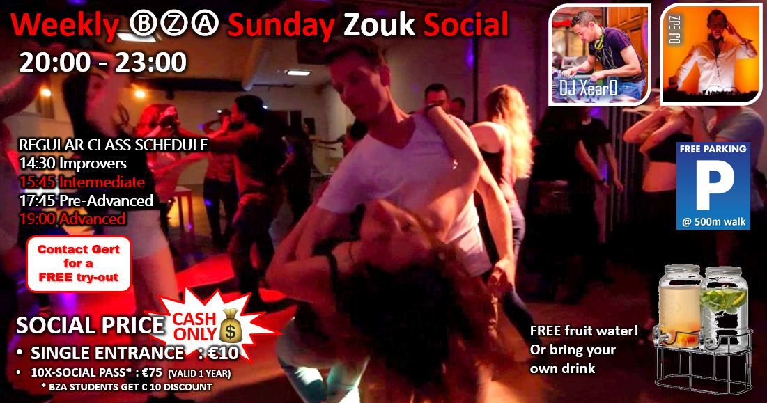 BZA Sunday Zouk Social - MAR 2 - Your Weekly Zouk Vitamins!