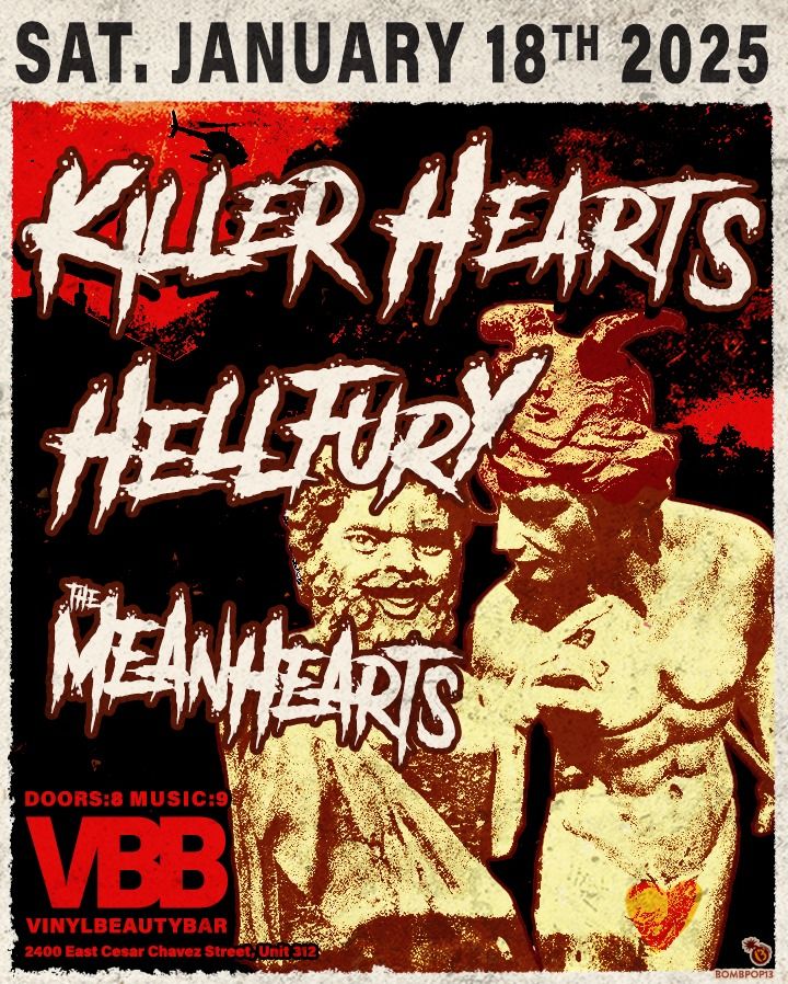 The MeanHearts, Hellfury, Killer hearts at Vinyl Beauty Bar