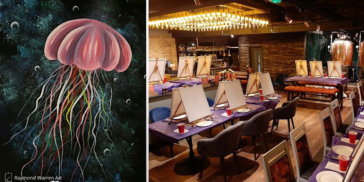 Paint & Sip Night - Crawley - 'Glowing Jellyfish'