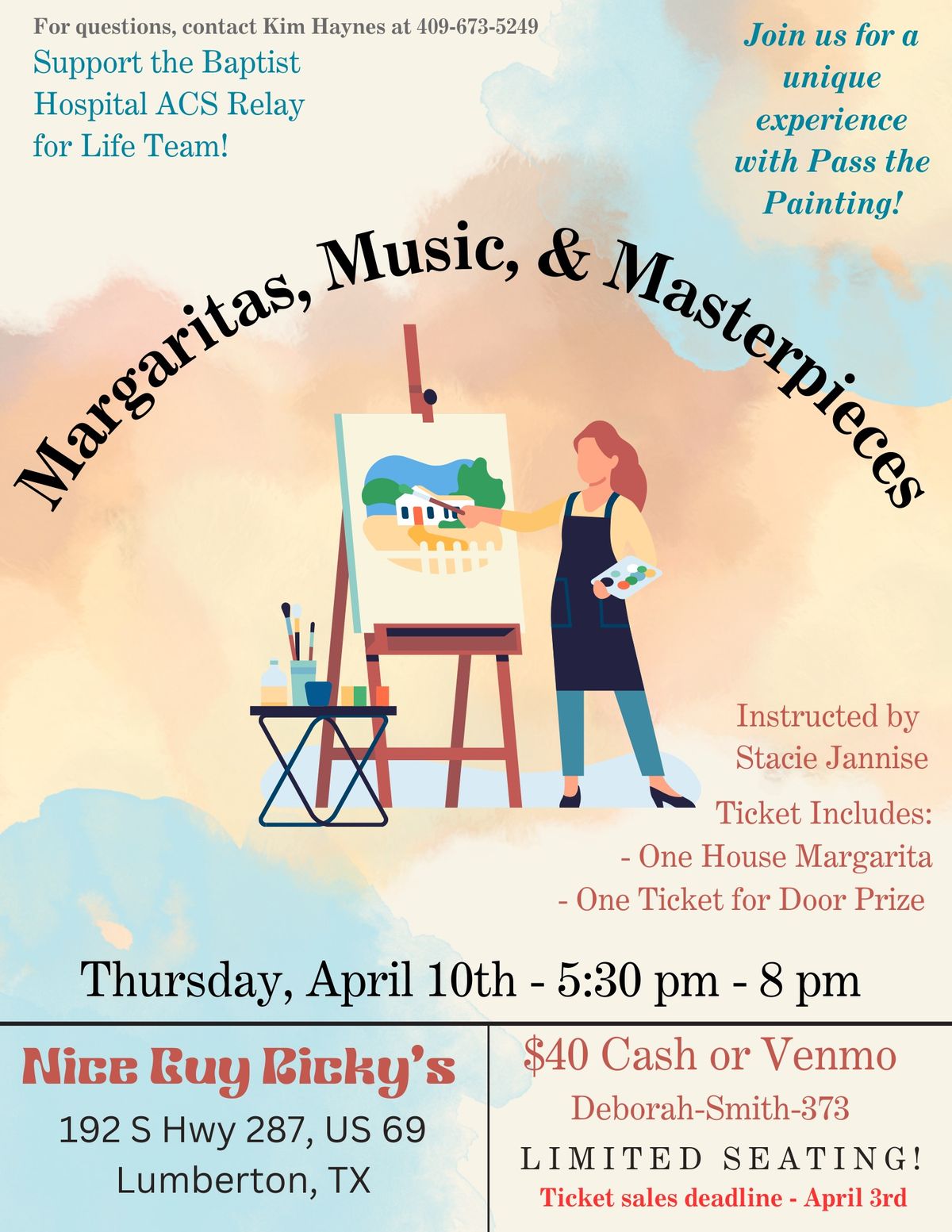 Margaritas Music & Masterpieces - Pass the Painting! \ud83c\udfa8