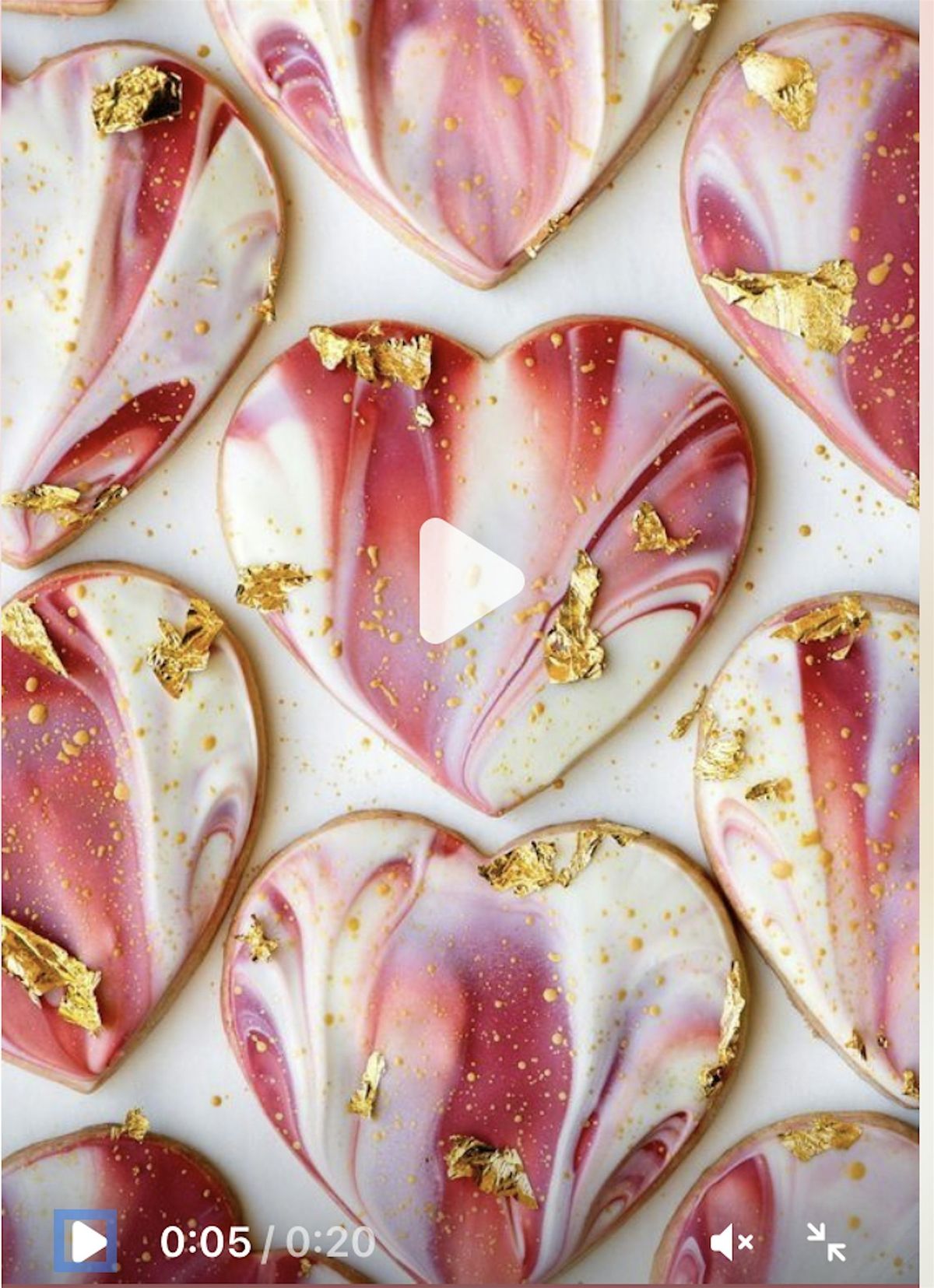 "Galentine" Sugar Cookie Decorating with Gold and Royal Icing