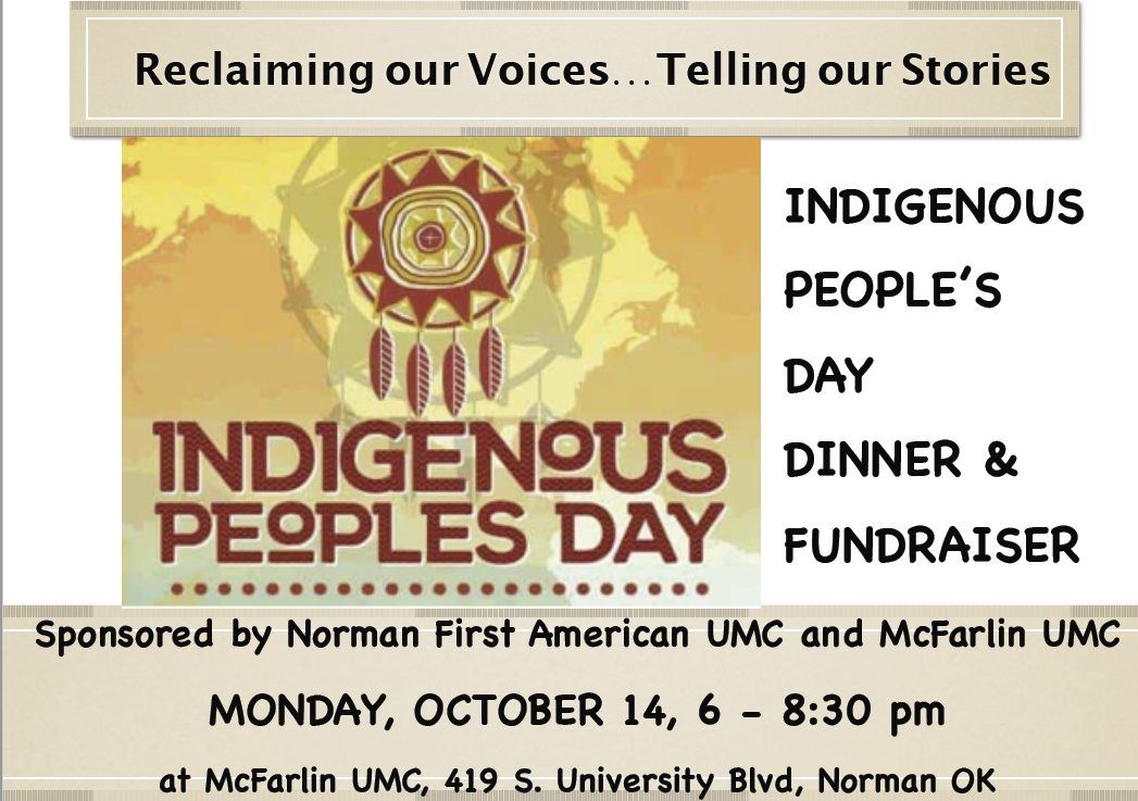 NFAUMC Indigenous People's Day Dinner & Fundraiser: Reclaiming Our Visions, Telling Our Stories