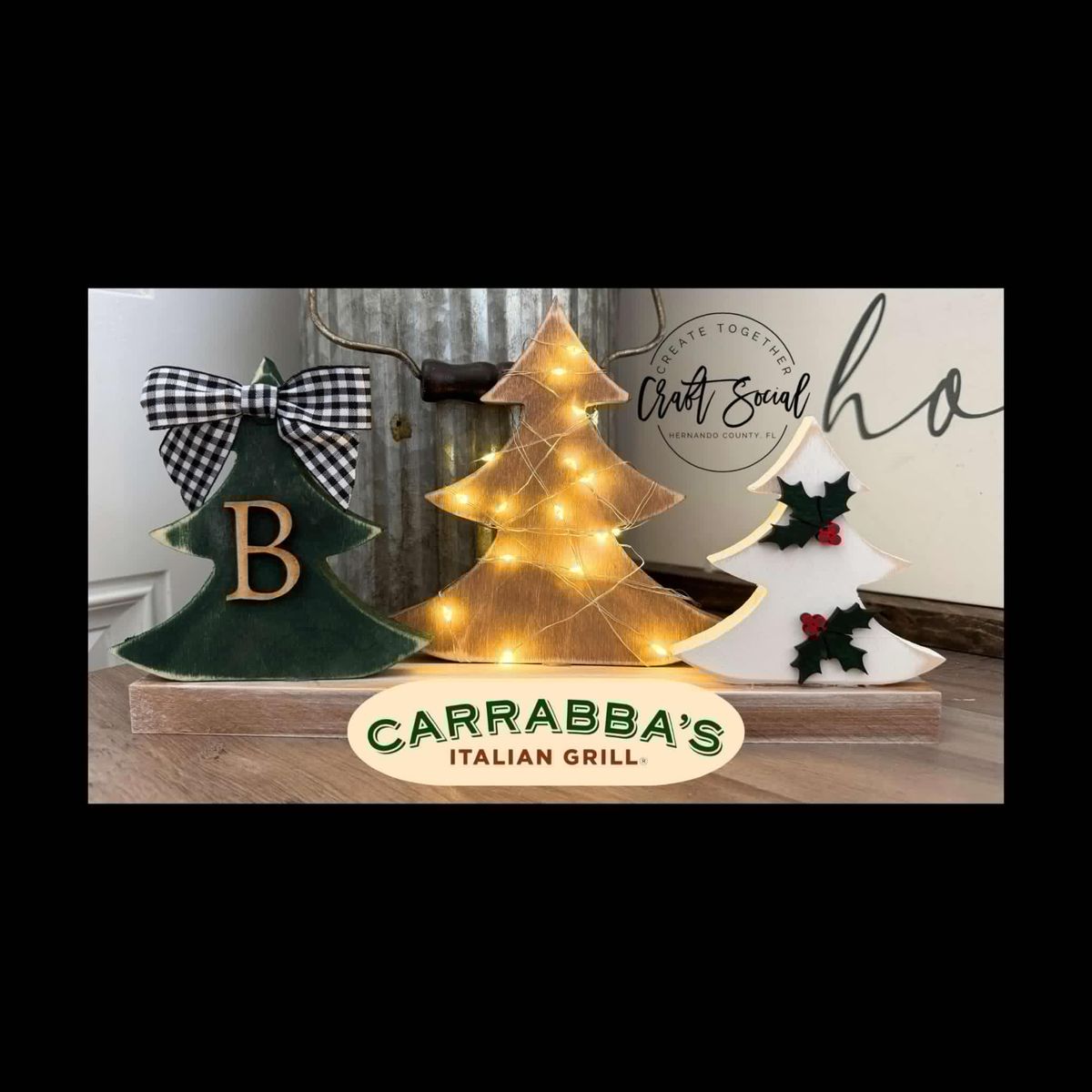 Christmas Tree Paint and Sip Carrabbas Brooksville