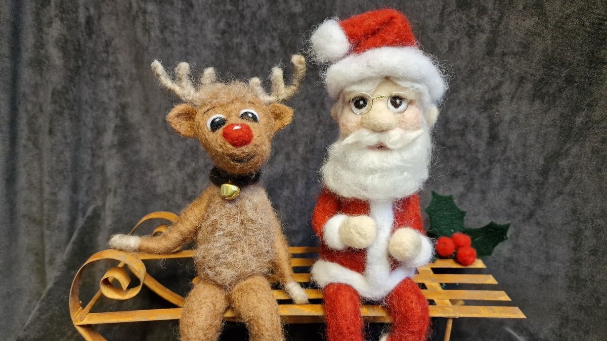 Needle Felt a Reindeer or Father Christmas