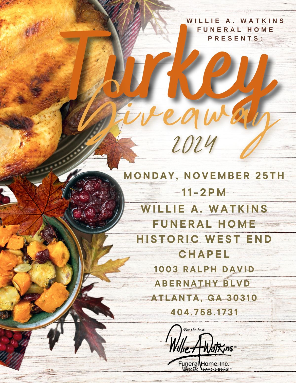 2024 Thanksgiving Turkey Giveaway