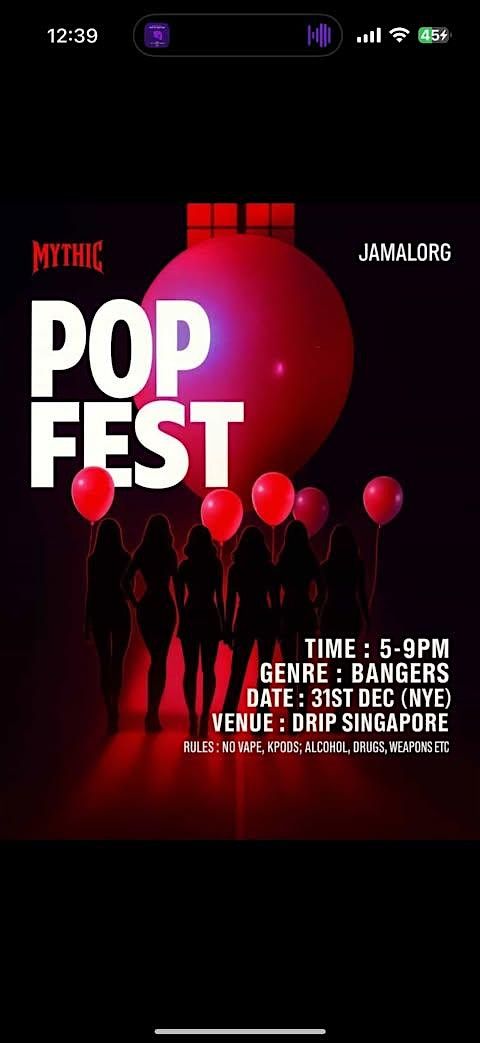 MYTHIC X JAMALORG PRESENTS:POP FEST