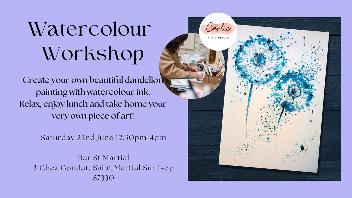 Watercolour Inks Workshop - Dandelions