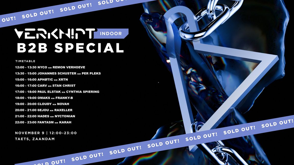 Verknipt Indoor | B2B Special - November 9 | SOLD OUT!