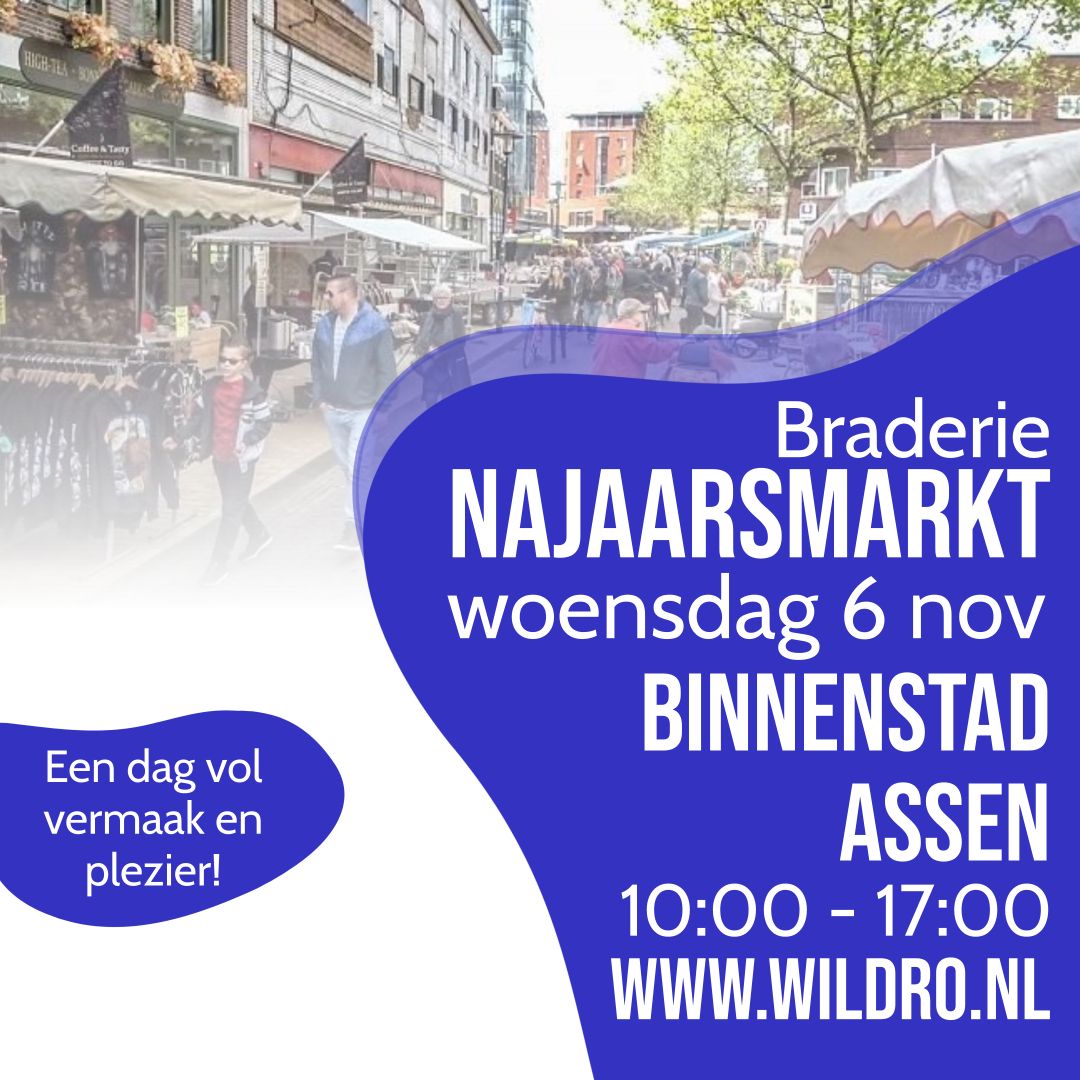 Woensdag 6 november Na-jaars markt centrum Assen