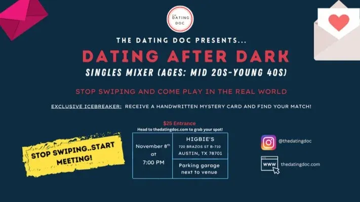 Dating After Dark: Upscale Austin Singles Mixer (Ages: Mid 20s-Young 40s)