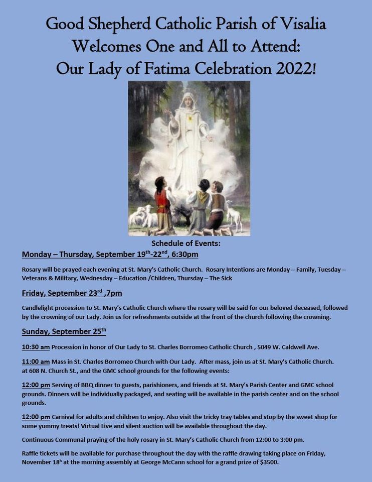 2022 Our Lady of Fatima Celebration 