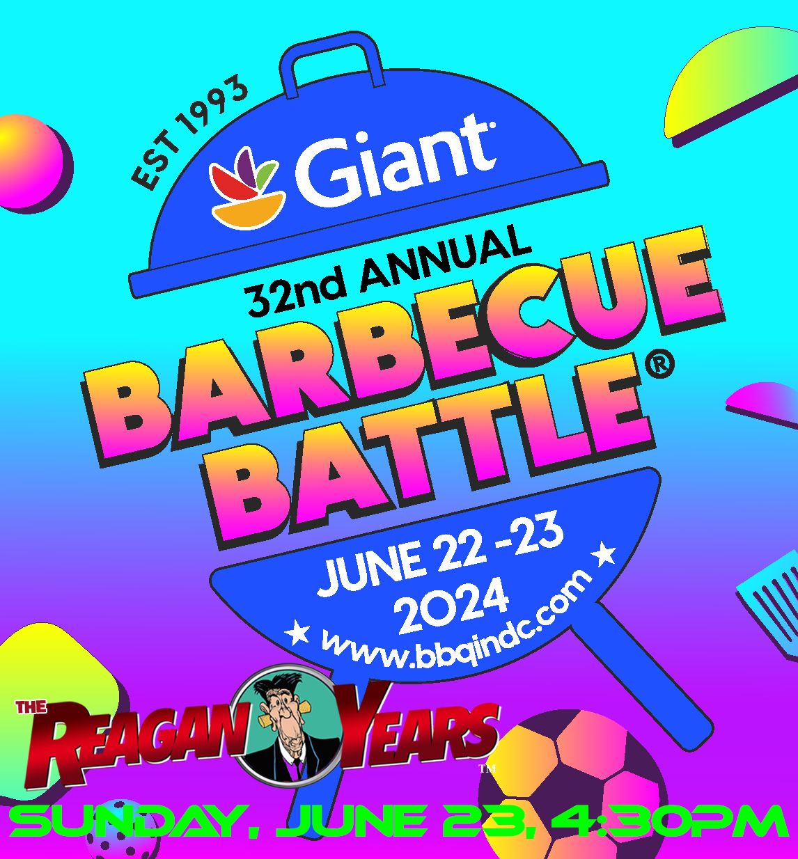 Giant's 32nd Annual Barbeque Battle Washington DC with The Reagan Years