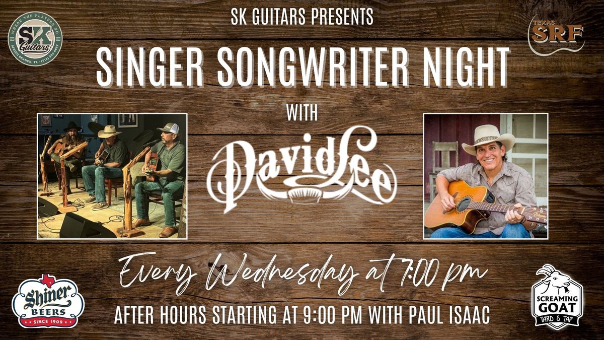 Singer Songwriter Night: Hosted by David Lee - LIVE @ The Goat!