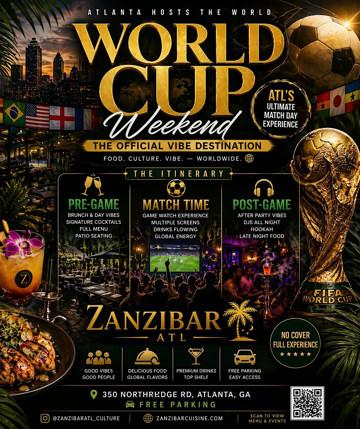 World Cup Weekend @ Zanzibar ATL | Watch Party + After Vibes