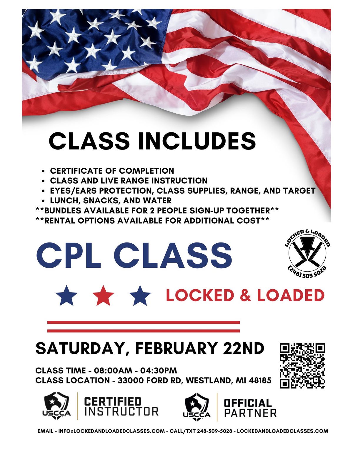 CPL\/CCW Concealed Carry Class - Westland, MI