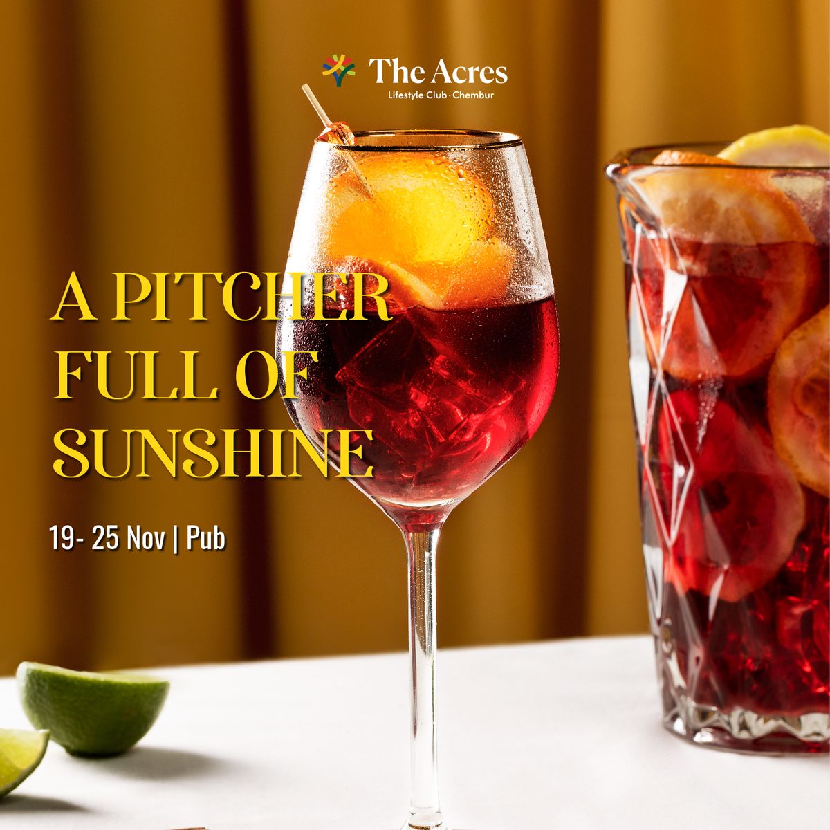  Evening of Sangria & Picthers\ud83c\udf77\u2728:- 19th-25th November 