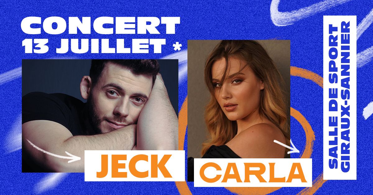 Concert du 13 juillet : Jeck et Carla