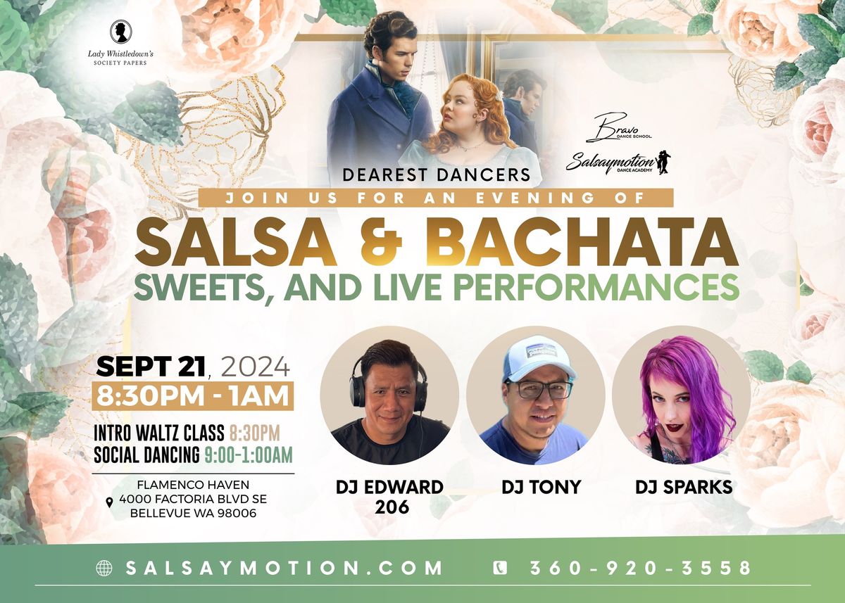 Salsaymotion Social \ud83d\udca5Bridgerton Theme @ Flamenco Haven Sept. 21