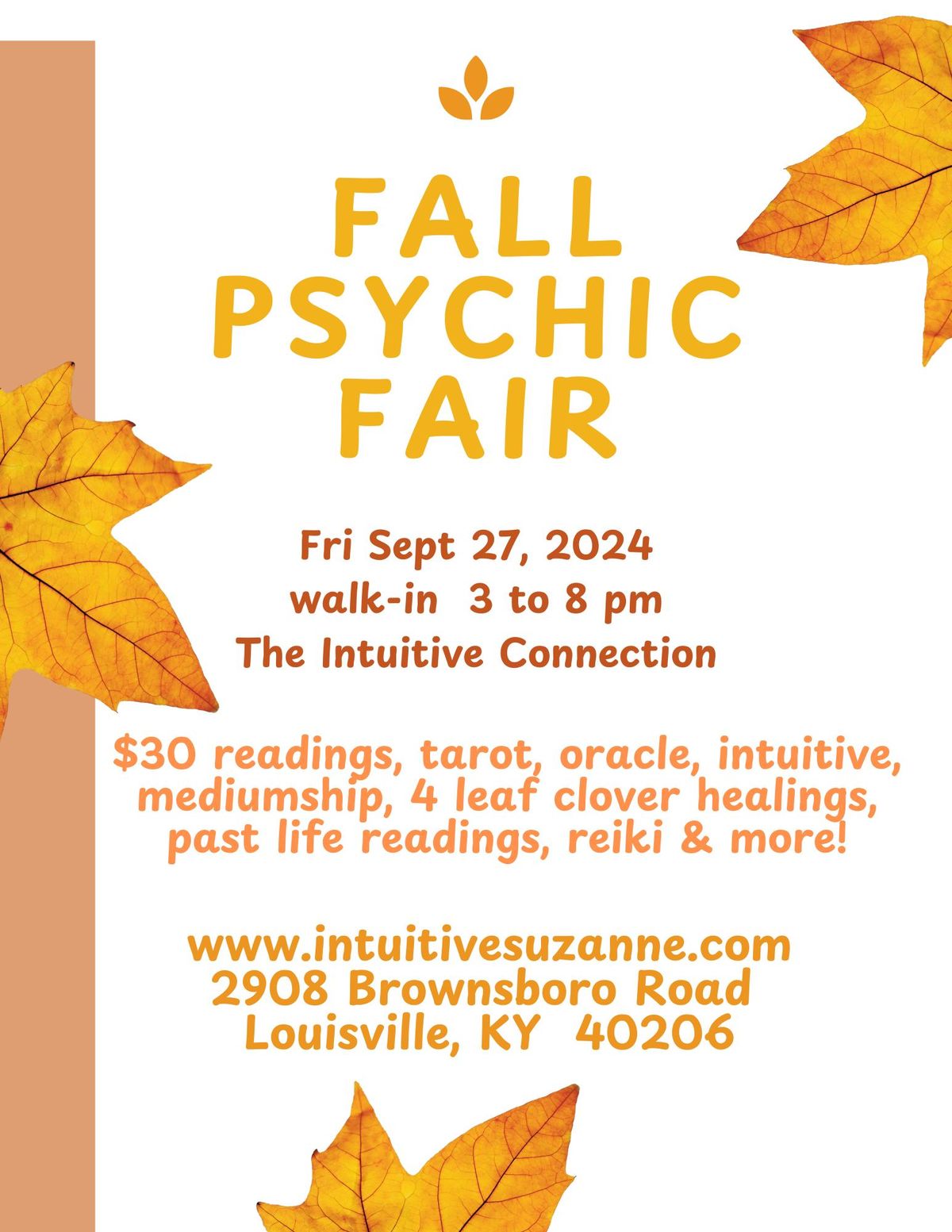 Fall Psychic Fair & Wellness Event at The Intuitive Connection!