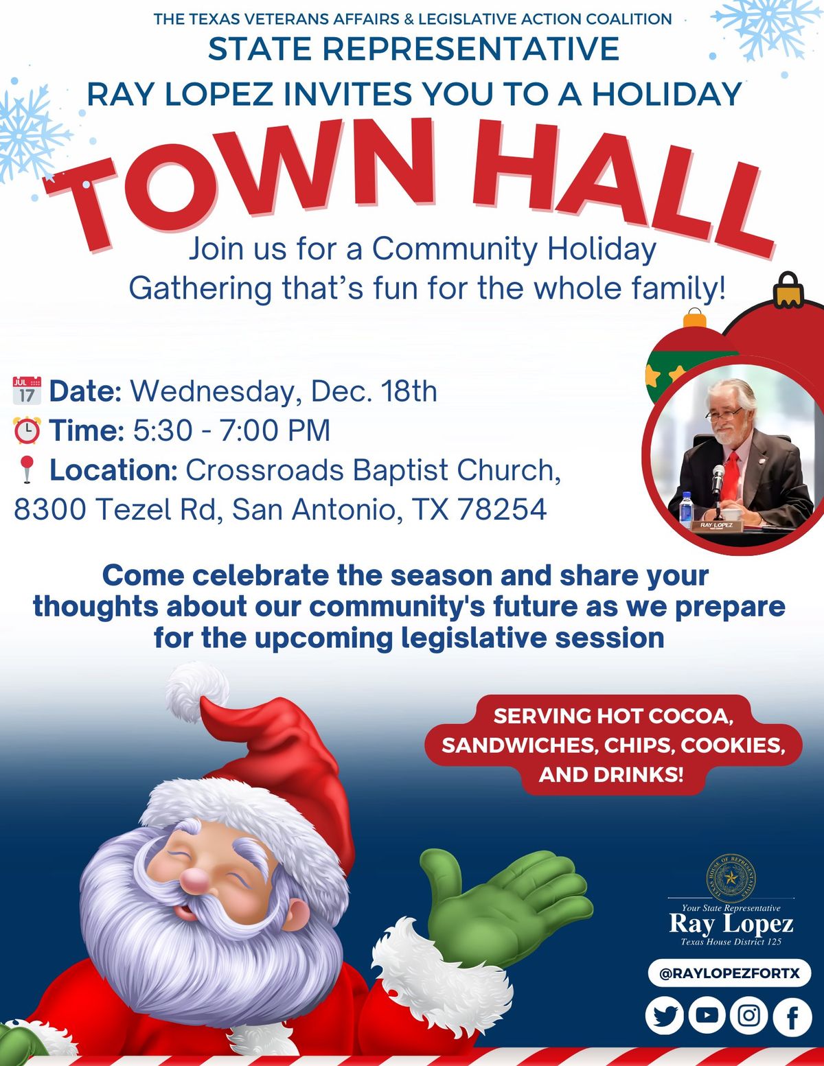 Legislative Town Hall & Holiday Gathering