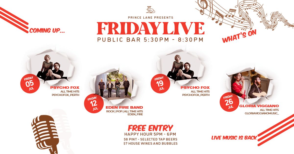 FRIDAY LIVE - Your live music on Friday