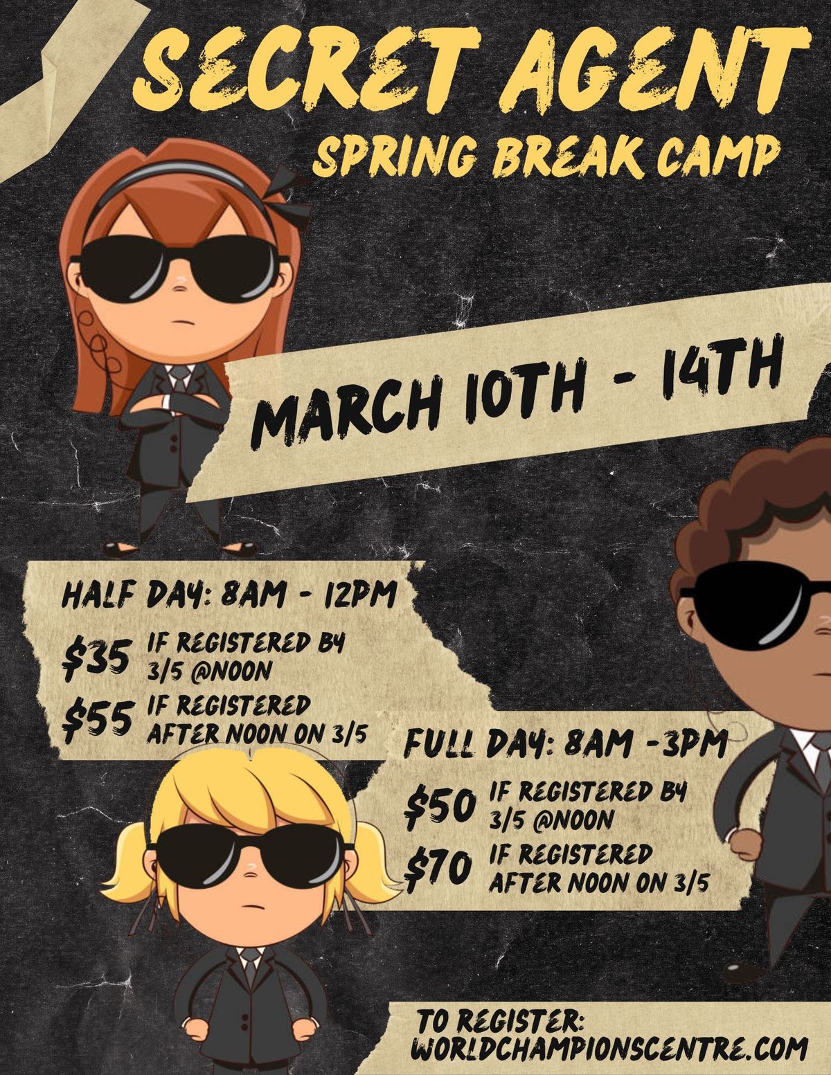 Spring Break Rec Camp \/ Secret Agents **sign up on the website**