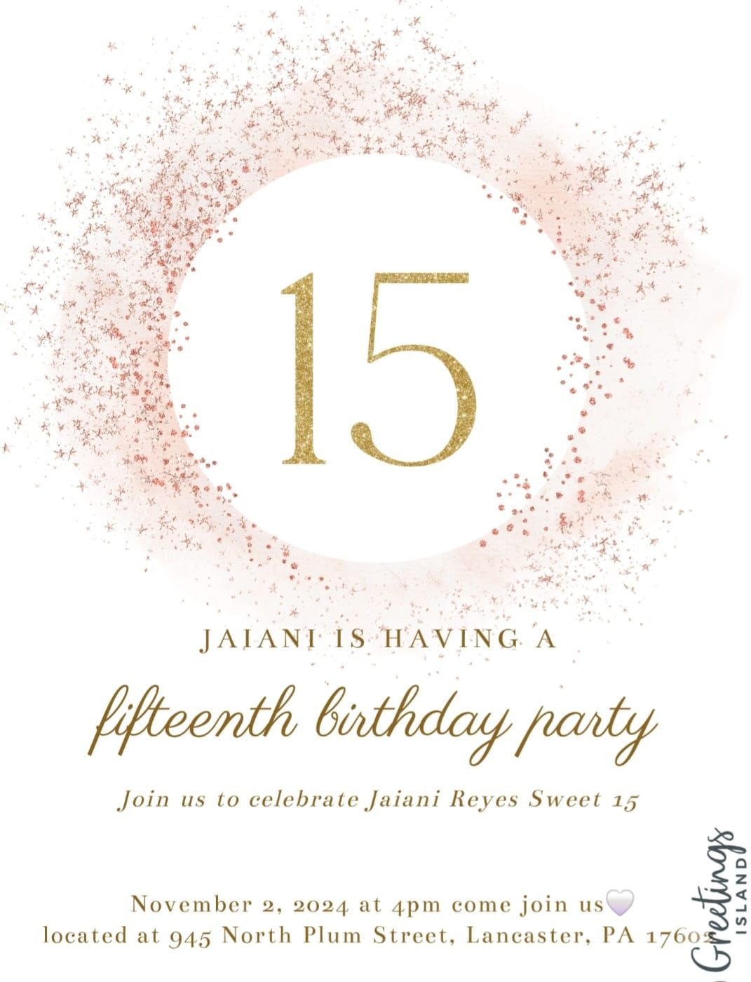 Jaiani Reyes Sweet 15 