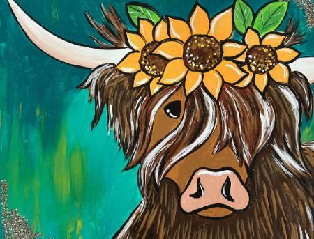 Paint & Sip - Highland Cow Paint Class 