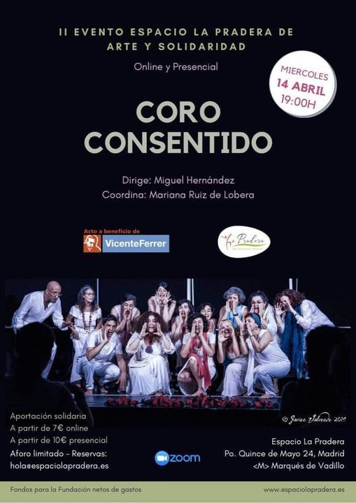 Coro Consentido - II Evento Fundaci\u00f3n Vicente Ferrer. ONLINE Y PRESENCIAL