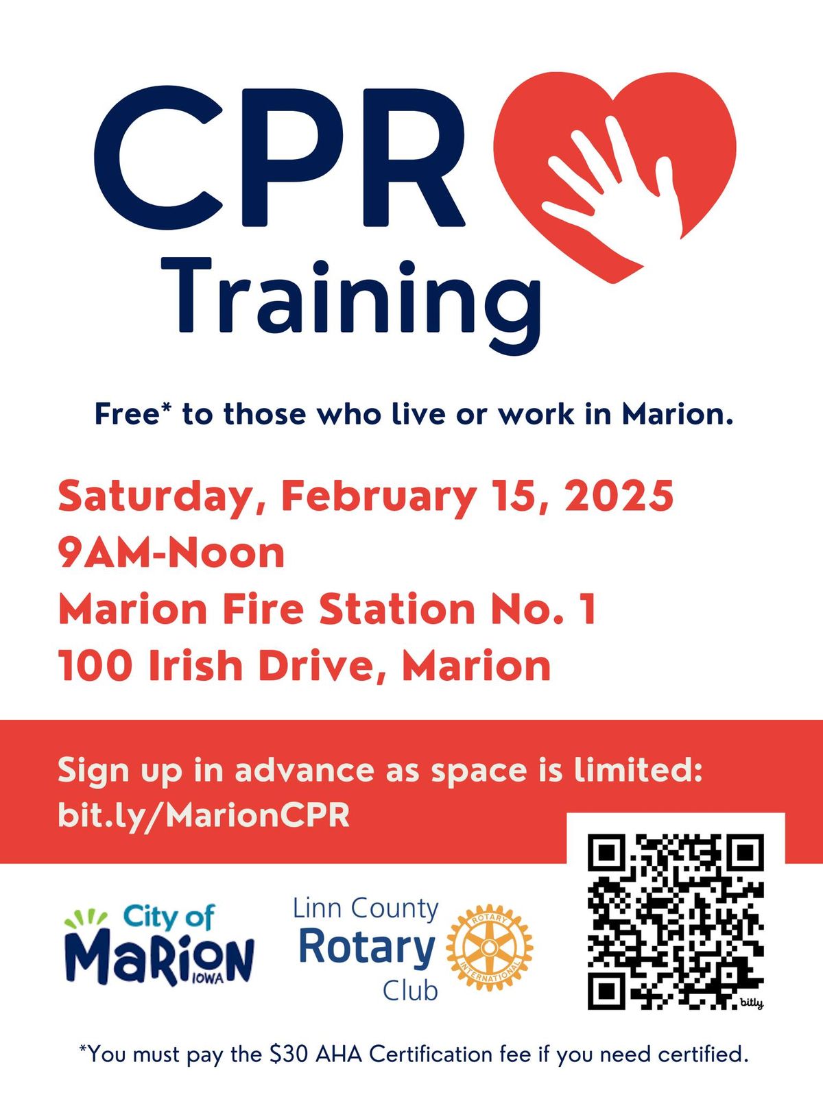 Free CPR Class in Marion