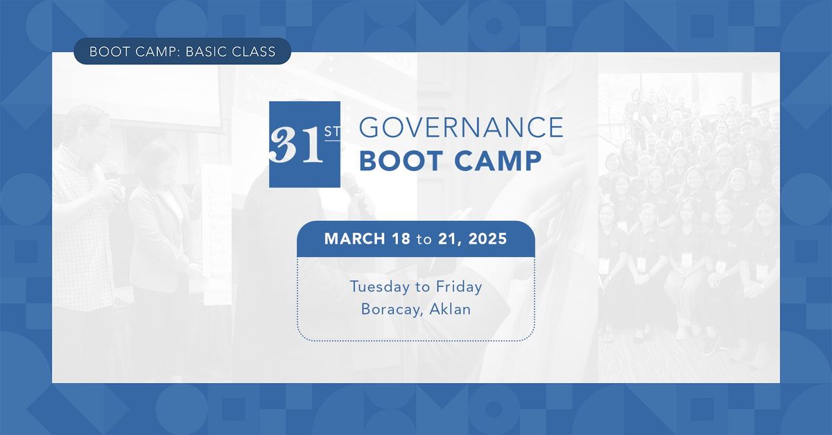 31st Governance Boot Camp: Basic Class