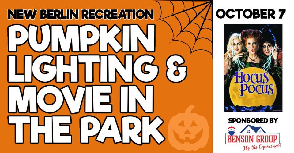 New Berlin Recreation Great Pumpkin Lighting and Movie in the Park