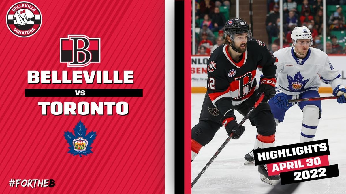 Belleville Senators vs. Toronto Marlies