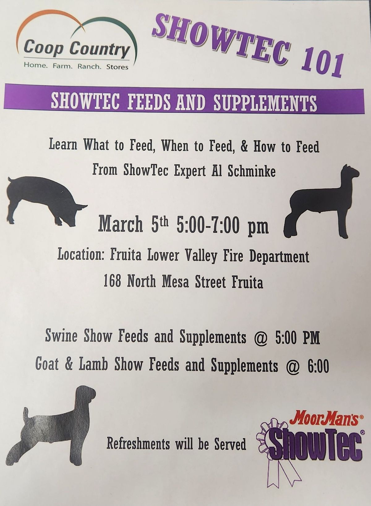 Showtech Feed and Supplements Class